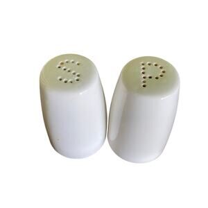 Vintage Ceramic Salt & Pepper "S" & "P" Shakers in White - Made in Indonesia